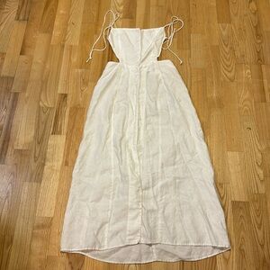 Reformation linen dress 0 xs white